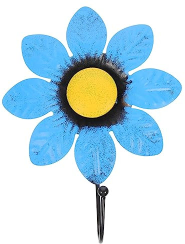 TOPPERFUN Crochet Mural De Fleur Décoratif Bleu Pour Manteaux Et Chapeaux Crochets Suspendre Muraux Facile à Installer Capacité De Charge Élevée Décoration Intérieure Élégante