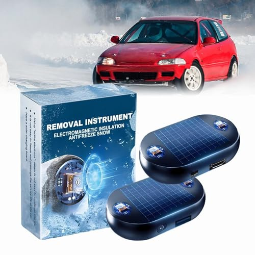 Dewppxi Elektromagnetische molekulare Interferenz, Scheibenenteiser Auto, Antifreeze Snow Removal Instrument, Auto Enteiser Elektromagnetisches Antifrost (2Stück)
