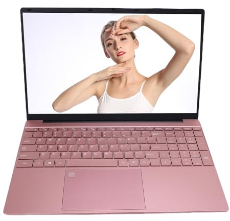 PUSOKEI 15,6 Zoll Laptop, 16 GB DDR4 RAM, Quad Core Prozessor N5095 mit 2,0 GHz, 1080P FHD Bildschirm, 2,4 G/5 G WLAN, BT 5.0, Webcam, Tastatur mit Hintergrundbeleuchtung, Entsperrung per (256GB SSD)