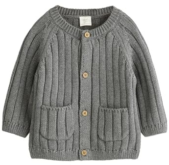 NEXT Baby Jungen Standard Strickjacke aus 100% Baumwolle.