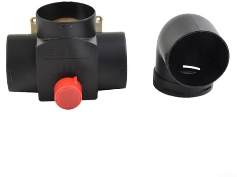 75mm T-Branch Air Vent Ducting Hose for Heater Warm Air Outlet – Plastic Pipe Fitting with 90° Branch, Compatible with 75mm Diameter Ducting