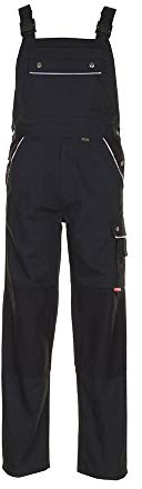Planam 2134050 Canvas 320 Latzhose, Schwarz/Schwarz, Größe 50