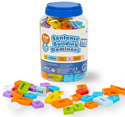 Learning Resources Domino per Costruire Frasi, età 6+, Alfabetizzazione Inglese, Apprendimento Linguistico e creatività