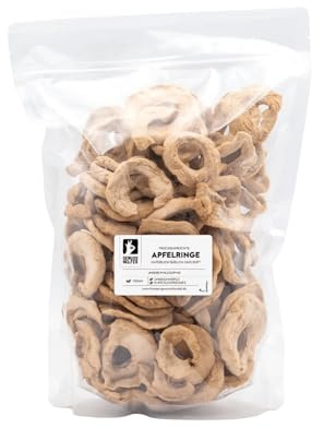 Bremer Gewürzhandel Apfelringe getrocknet, Trockenfrüchte ohne Zuckerzusatz & ungeschwefelt, 900g