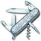 Victorinox Schweizer Taschenmesser, Spartan, Multitool, Swiss Army Knife mit 12 Funktionen, Klinge, Korkenzieher, Silver Transparent