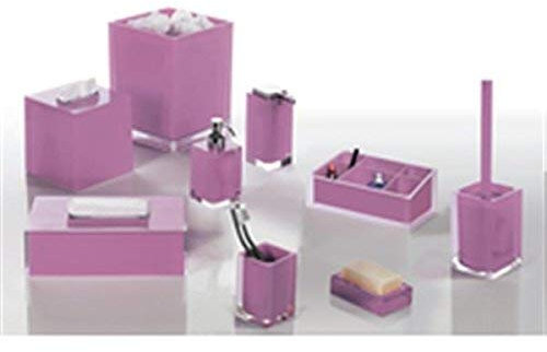 Gedy by Nameeks Rainbow Toilet Brush Holders Lilac RA33 Contemporary Resin Italian Bathroom Accessories Set