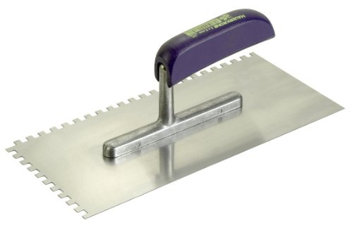 Connex COX781247 Zahnglättekelle, Stahl, Zahnung rechts und vorne, Größe 280 x 130 mm, Zahnung 10 x 10 mm