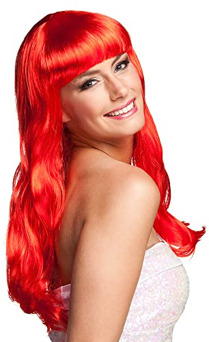 Boland - Perücke Chique, langes glattes Kunsthaar mit Pony, Frisur, EM, WM, Accessoire, Kostüm, Zubehör, Mottoparty, Karneval