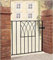 ABBEY Modern Garden Gates 838mm - 991mm GAP X 815mm HIGH Wrought Iron Metal gate (AB32 Modern Garden Gates 914mm GAP X 815mm HIGH)