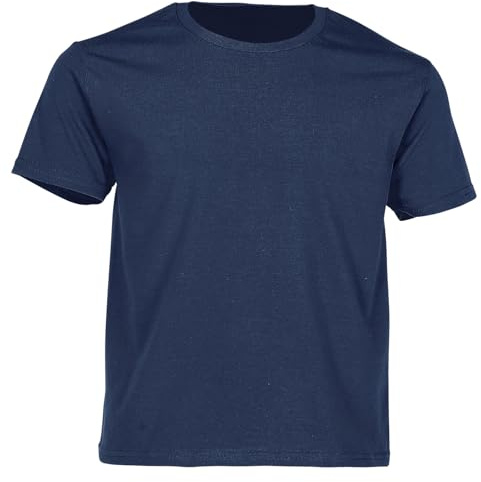 FRUIT OF THE LOOM Unisex Kids Valueweight Short Sleeve T Shirt, Navy, 14-15 Years UK