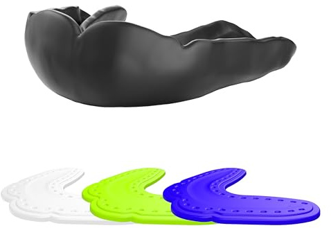 Shock Doctor Slim Mouthguard 2.4mm Thin Mouth Guard. Microfit for Football, Hockey, Lacrosse, Baseball, Softball, Basketball and More. Youth and Adults. Also for Night Guard Teeth Grinding