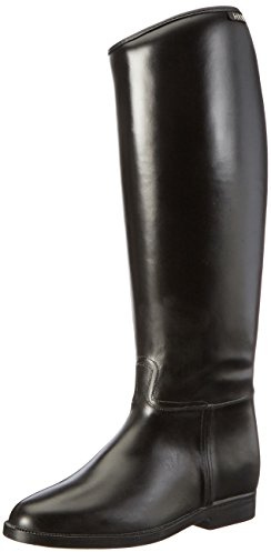 HKM Erwachsene Reitstiefel -Damen- lang und weit mit Elastikeinsatz9100 schwarz36 Hose, 9100 schwarz, 36