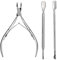 3 Stainless Steel Nail Cuticle Spoon Pusher Remover Cutter Nipper Clipper/Cuticle Nippers Stainless Steel Cuticle Cutters And Remover -Best Nipper Scissors, Nail Care Tool For Manicure And Pedicure