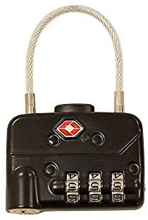SKB TSA Combination Cable Padlock 2-Pack, Travel Sentry Approved, Flexible