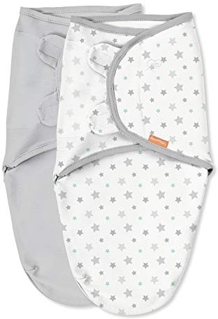 SwaddleMe Original Bio-Wickeltuch, Größe S/M, 0–3 Monate, 2 Stück (Sternenhimmel)