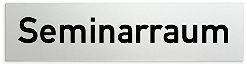 Kinekt3d Leitsysteme - Targhetta Porta Ingresso Citofono per Porta in Alluminio Seminario, 160 x 40 x 1,5 mm (Superficie Raffinata), Autoadesiva