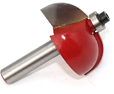 1/4 Shank Sealed Bearing Bit, Tungsten Carbide Tipped Template Router Bit TCT Wood Joining Cutter Shaping, Bearing Milling Cutter Tool (Cove Bit 8mm Shank *38)