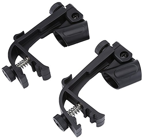 Bnineteenteam 2 Stück Clips auf Drum Mount, Mikrofon Drum Clamp Clip Halterungen einstellbar stoßfest Klemmhalter (schwarz) Musikinstrumentenzubehör
