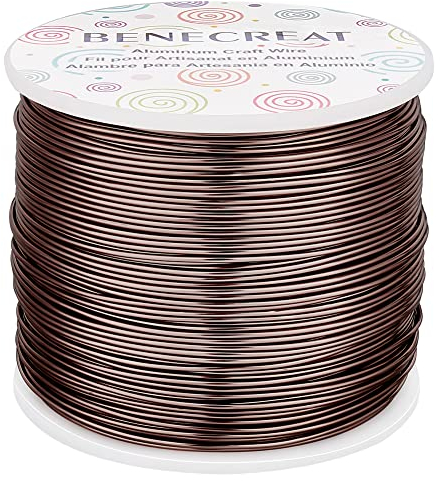 BENECREAT 18 Gauge (1mm) Aluminiumdraht 492FT (150m) Anodized Jewelry Craft Making Perlen Floral Colored Aluminium Craft Wire -