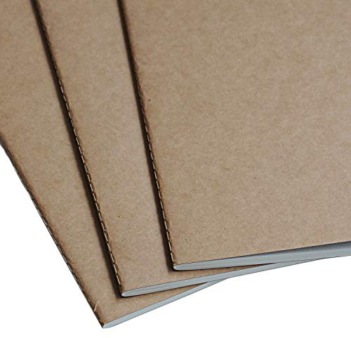 Wanderings Inserto A5 Cuadriculado Para Cuaderno De Viaje/Recargas Para Diario A5 | 14cm x 21cm | 3 Cuadernos, 240 Páginas En Blanco | Recambios Para Cuadernos De Viaje, Diarios, Planificadores