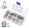 JIZZU 360Pcs Stainless Steel Washers Kit, Metal Screw Washers Separated Different Sizes in Boxes, Durable M2-M10 Washer Assorted Set, Suitable for Nuts and Bolts, Electrical Screws, Springs Assorted