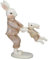 RiloStore XL Osterhase Mutter und Kind p719 Deko Hasen Osterdeko Ostern Dekohase Mama Hasenmama Hasenkind Dekoschale Osterschmuck Indoor 12x14cm