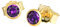 NKlaus Paar Ohrstecker echt Amethyst Gelbgold 333 8 Karat Gold 3,5mm kleine Ohrringe 7990