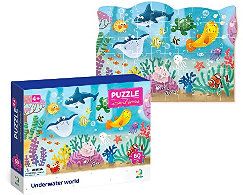 Dodo D300378 Educational Underwater World Puzzle 60 Pieces, Various