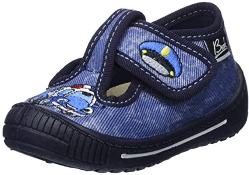 Beck Jungen Police Car Hausschuhe, Blau, 25 EU