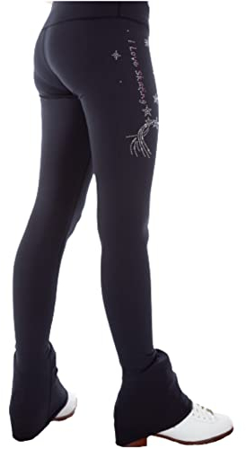 PARADICE WORLD BY SKATER FOR SKATERS EISLAUFEN Hosen MIT STRASSTEINEN (Love_PK_14)