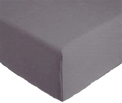 Personalizza il tuo Lenzuolo di sotto con elastico tutto Intorno in Cotone 100%, “Delicato sulla Pelle con le tue misure, Senza Costi! (Matrimoniale King, Grigio Scuro)