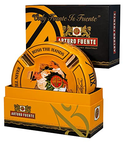 Arturo Fuente Porzellan-Aschenbecher, 22,2 cm, limitierte Auflage, Gelb