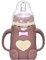 Vesone Biberon en Verre avec tétines, pailles, étuis en Silicone, col Large, pour bébés allaités 12x5cm