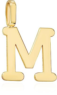 NKlaus Kettenanhänger Buchstabe M 333 Gelb gold 8 Karat 11,7x8,5mm Amulett Anhänger 14465