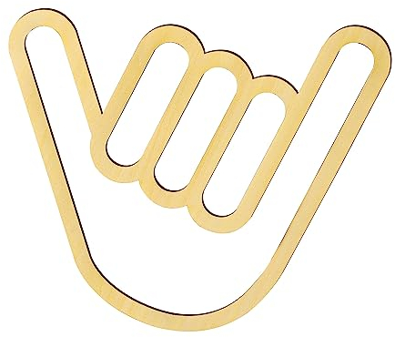 LUTER Shaka Holz Wandschild, Hängeschild Hawaii Aloha Surfer Handform Finger Dekoration Shaka Wandschild Aus Holz für Zuhause Wohnzimmer Küche Badezimmer Schlafzimmer Dekoration