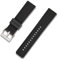 Crafter Blue UL03 Ersatz-Uhrenarmband aus Gummi mit geradem Ende, für alle 22 mm breiten Bandanstoßuhren, schwarz