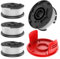 TRUSTLIONTEK fadenspule,für Einhell Akku-Rasentrimmer GE-CT 18/28 Li und GE-CT 18/28 Li TC,für Einhell Ersatzfadenspule TLE-03,Spulenabdeckung TLE-03-1 (4 fadenspule+1 Spulenabdeckung)