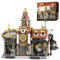 barweer Klemmbausteine Steampunk-Bahnhof Architecture, Modular Buildings Bausatz Set, Ideas Home Büro-Deko Sammeln Geschenk für Erwachsene,Pantasy 85007 (2788 Stücke