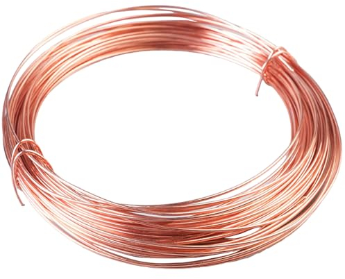 COYOUCO Kupferdraht, 4/4,5/5 mm Durchmesser, 1 m Länge, blanker massiver Kupferdraht für Basteln, Schmuck, Elektro, Industrie,5mm*1m