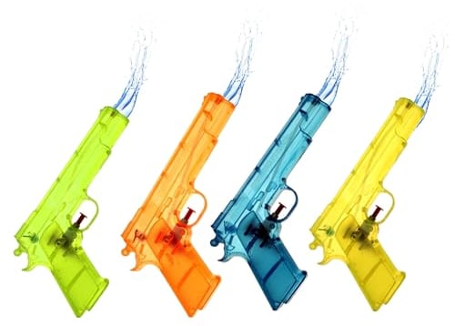 15x Wasserpistolen Set 15 cm für Kinder & Erwachsene - mit hoher Reichweite - Wasserspritzpistole Spritzpistole klein mini für Kinder