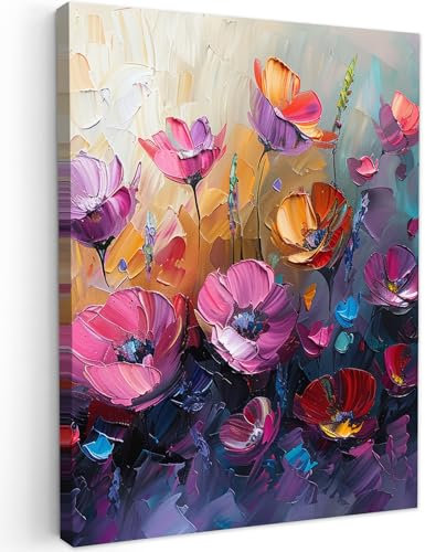 MuchoWow© Wandbilder 50x70 cm Schlafzimmer Home Deko Wohnung Bild Wohnzimmer Fotoleinwand Wand Bilder Leinwand Wall Decor Blumen - Botanisch - Kunst - Rosa - Natur