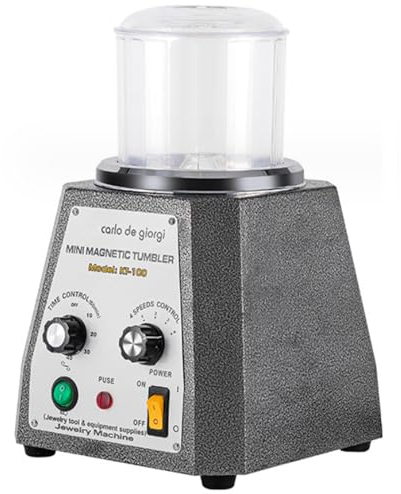 ZXSYYDS Magnetic Tumbler Polishing Machine, Jewelry Polishing Finisher,Magnetic Tumbler 2000rpm Adjustable Speed, for Deburring, Chamfering