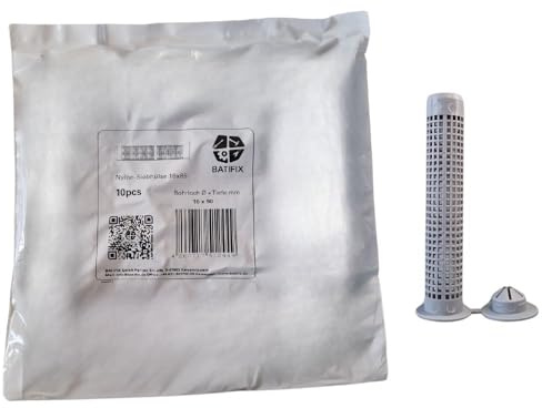 BATIFIX Siebhülse 12 x 80-10 Stück, für Ankerhülse M6 - M8 | Kunststoff, zum Füllen mit Injektionsmörtel Verbundmörtel, Hülsen Ankerhülsen Einspritzsieb
