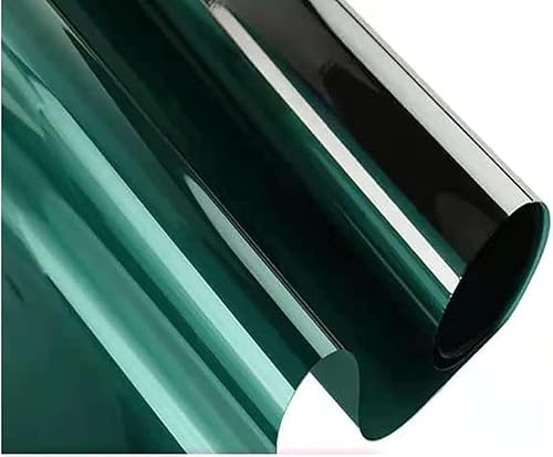 Privacy Window Film One Way Reflective Adhesive Window Film Anti UV Heat Control Sun Blocker Privacy Protection Glass Tint Sticker. 44.5×300cm, green1