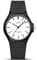 BAISHIOI Montre analogique à quartz pour homme minimaliste tendance et professionnelle étanche avec bracelet en silicone noir, blanc, Minimaliste
