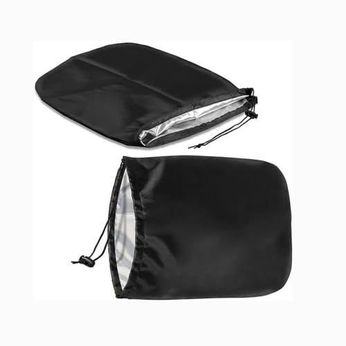 DCSNXZF 2 Stück Seitenspiegel Schneedecke für Skoda Kodiaq (7seats) 2017-2025, Seitenspiegel Regenschutz Auto Außenspiegel Frostabdeckung ZubehöR,A-Black 210D Oxford Cloth