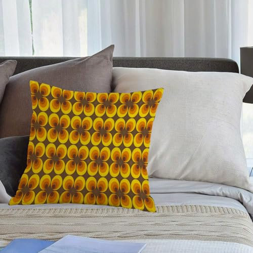EMCLKS Designs Kissenbezug Männer/Frauen/Jungen/Mädchen Wohnzimmer Schlafzimmer Sofa Stuhl Kissenbezüge,Tapeten im 60er Jahre Stil,40x40cm