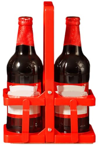 Panier Pliant portatif de bière, Support de Bouteille de bière | Panier à bière Portable Pliable | Porte-Bouteille de vin, 2 Bouteilles, Porte-bière, pour Camping, Pique-Nique, Barbecue, Voyage, Bar