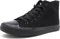 Divadames Womens High Top Lace Up Flat Canvas Pumps Ladies Casual Plain Shoes Size (All Black, UK Footwear Size System, Adult, Women, Numeric, Medium, 8)