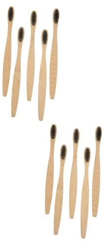 KOMBIUDA 20stücke Einwegzahnbürsten Mit Natürlichen Bambusborsten Zahnreinigung Für Erwachsene Für Und Camping Und Langlebig